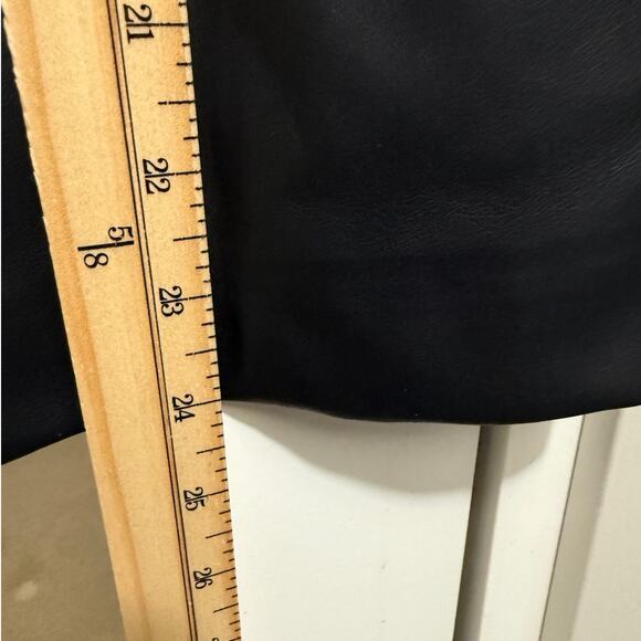 Alfani Women’s Black Faux Leather Zip Front Jacket Size Small Sleek Moto Style - Picture 12 of 12